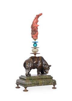 A BRONZED MODEL OF A BEAR - Clause DU Pont