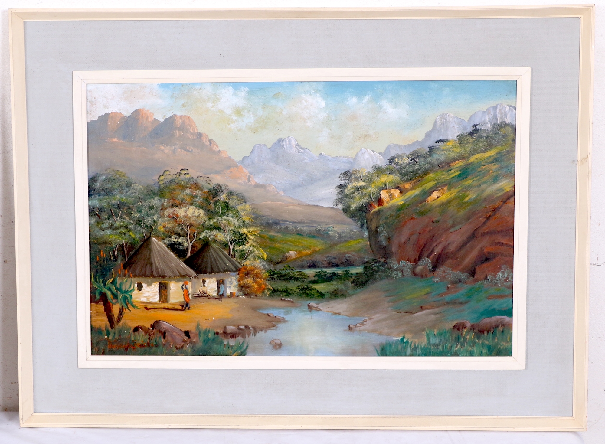 Hendrik Coetzee HUTS BY THE RIVER MutualArt