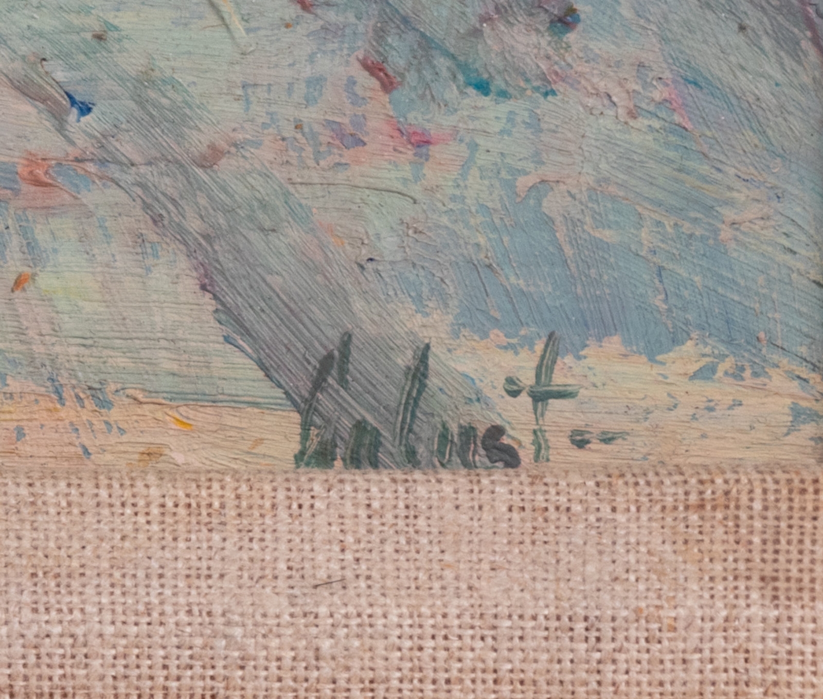 Artwork by Galust Berberian, Winter Barn II, Made of Oil on Board