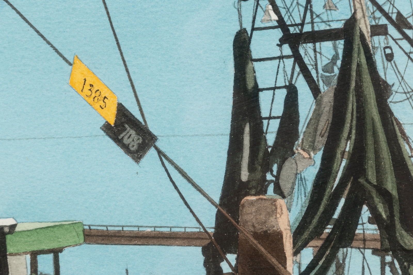 Artwork by Herb Rather, Three Fishing Boards, Made of watercolor