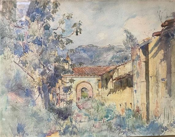 Landscape by Leonce Pelletier, dated May 1914