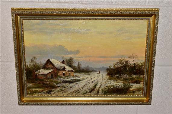 A WINTER LANDSCAPE by Albert Edmund Gyngell, dated 1888