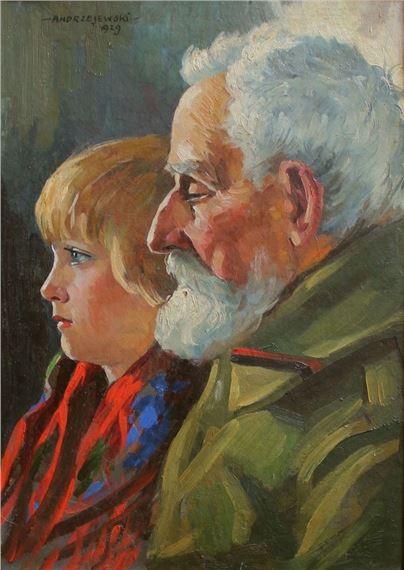Weteran z wnuczką - Andrzejewski Szczepan