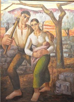 Couple de Paysans au champs - Lopez Bravo