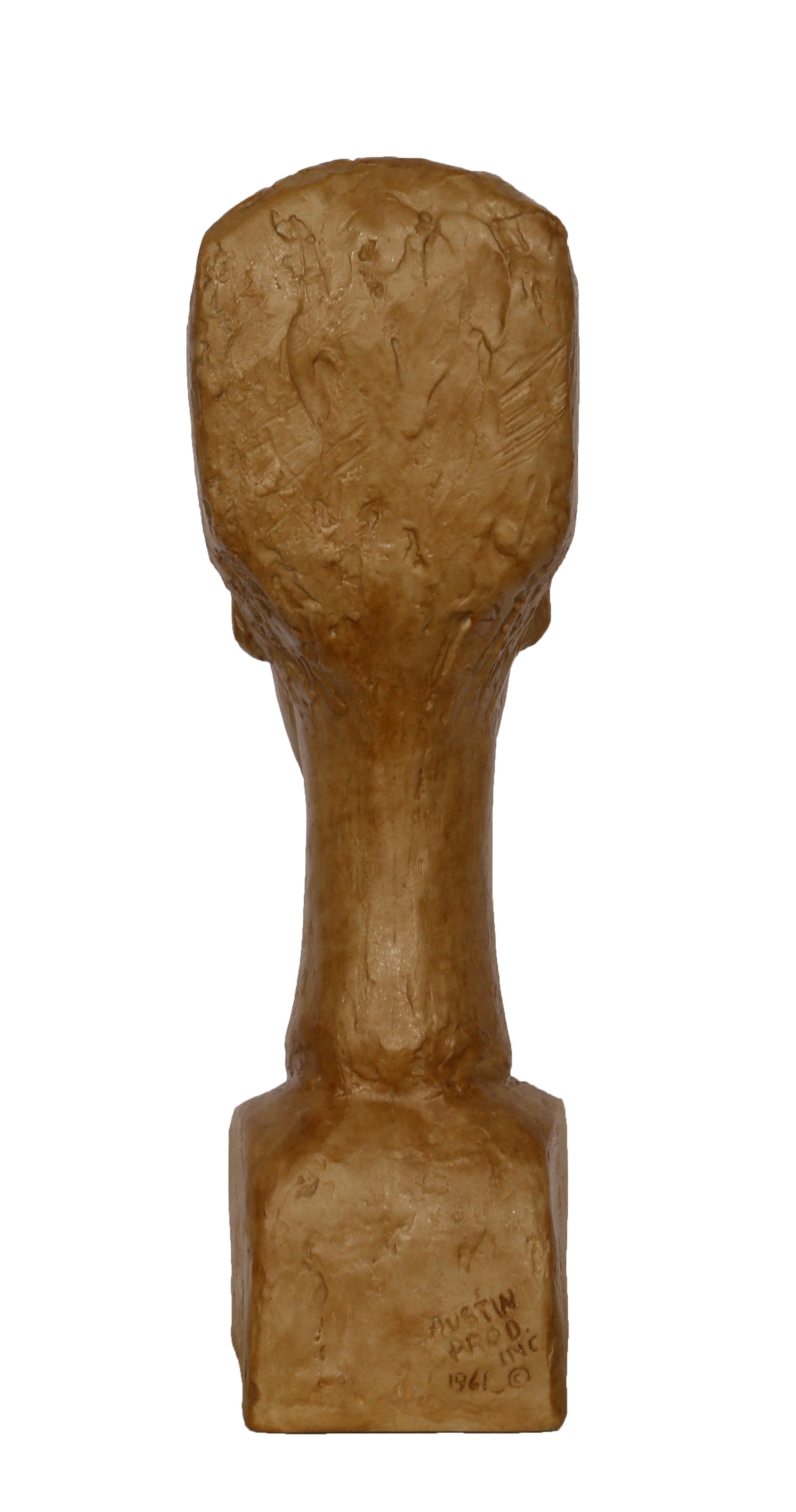 Artwork by Amedeo Modigliani, Tete de Femme, Made of Cast Resin