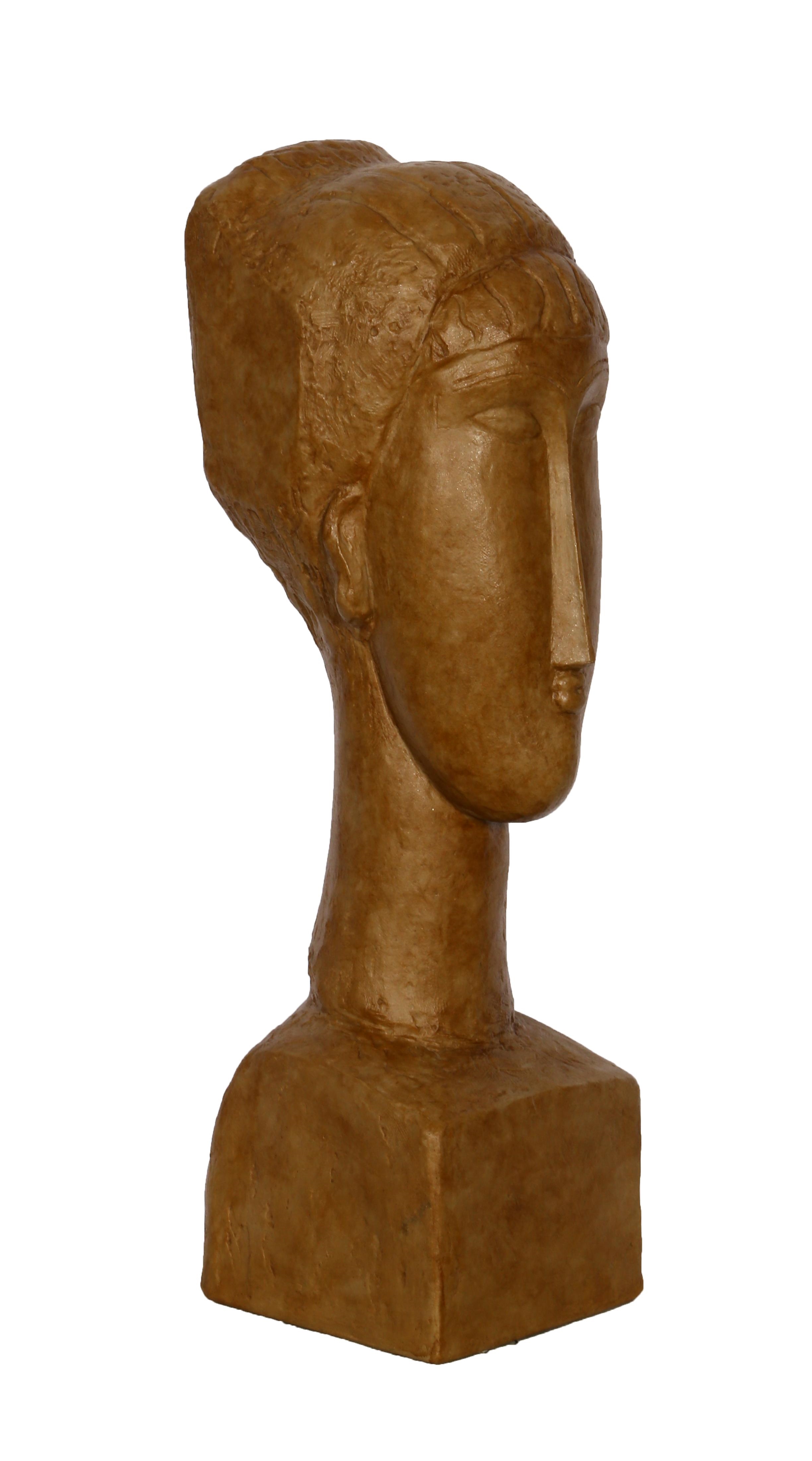 Artwork by Amedeo Modigliani, Tete de Femme, Made of Cast Resin