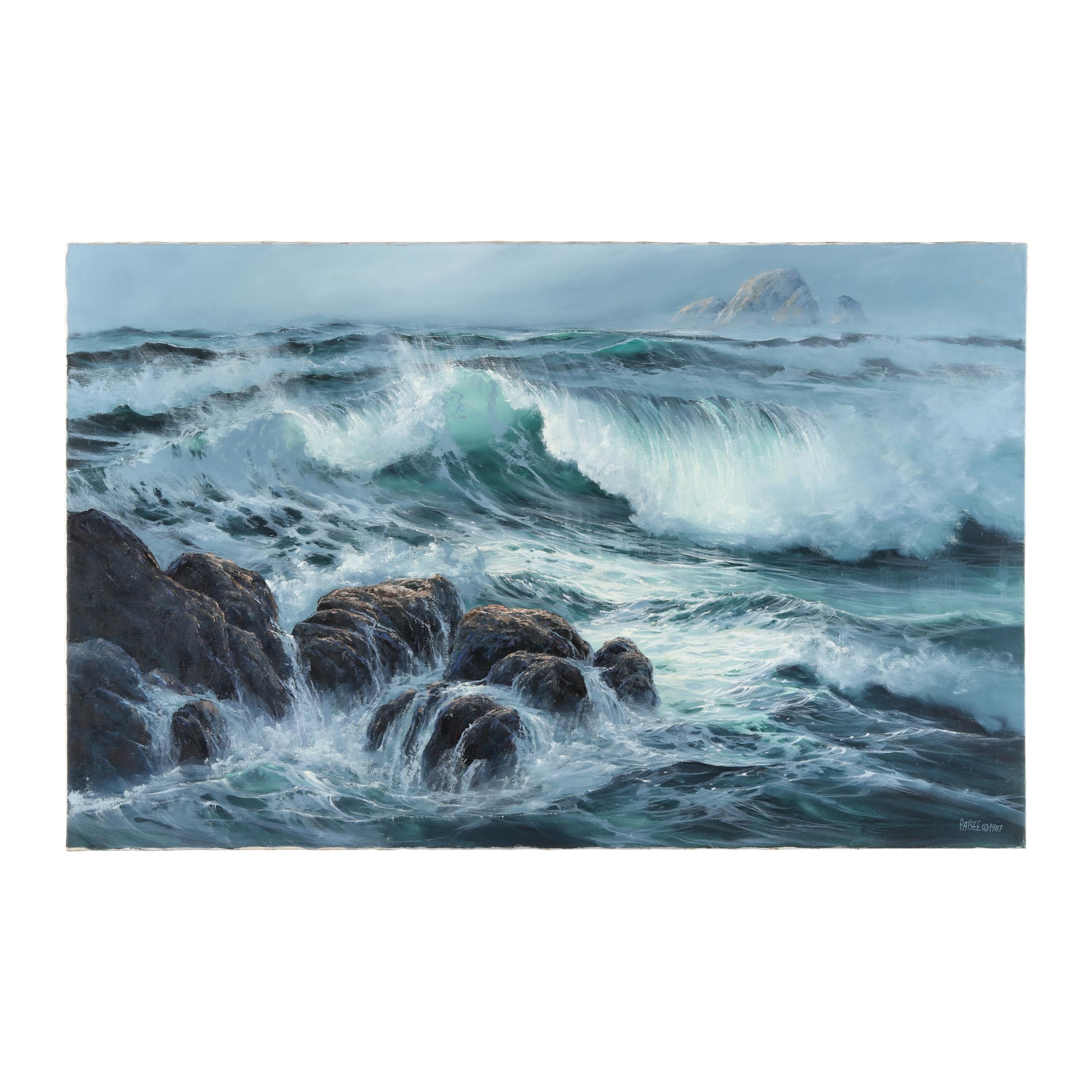 Patsee Parker | Seascape with Crashing Waves (1987) | MutualArt