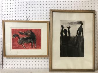 - Two prints to include: 'De La Serie Bestiario' - Klaudio Vidal