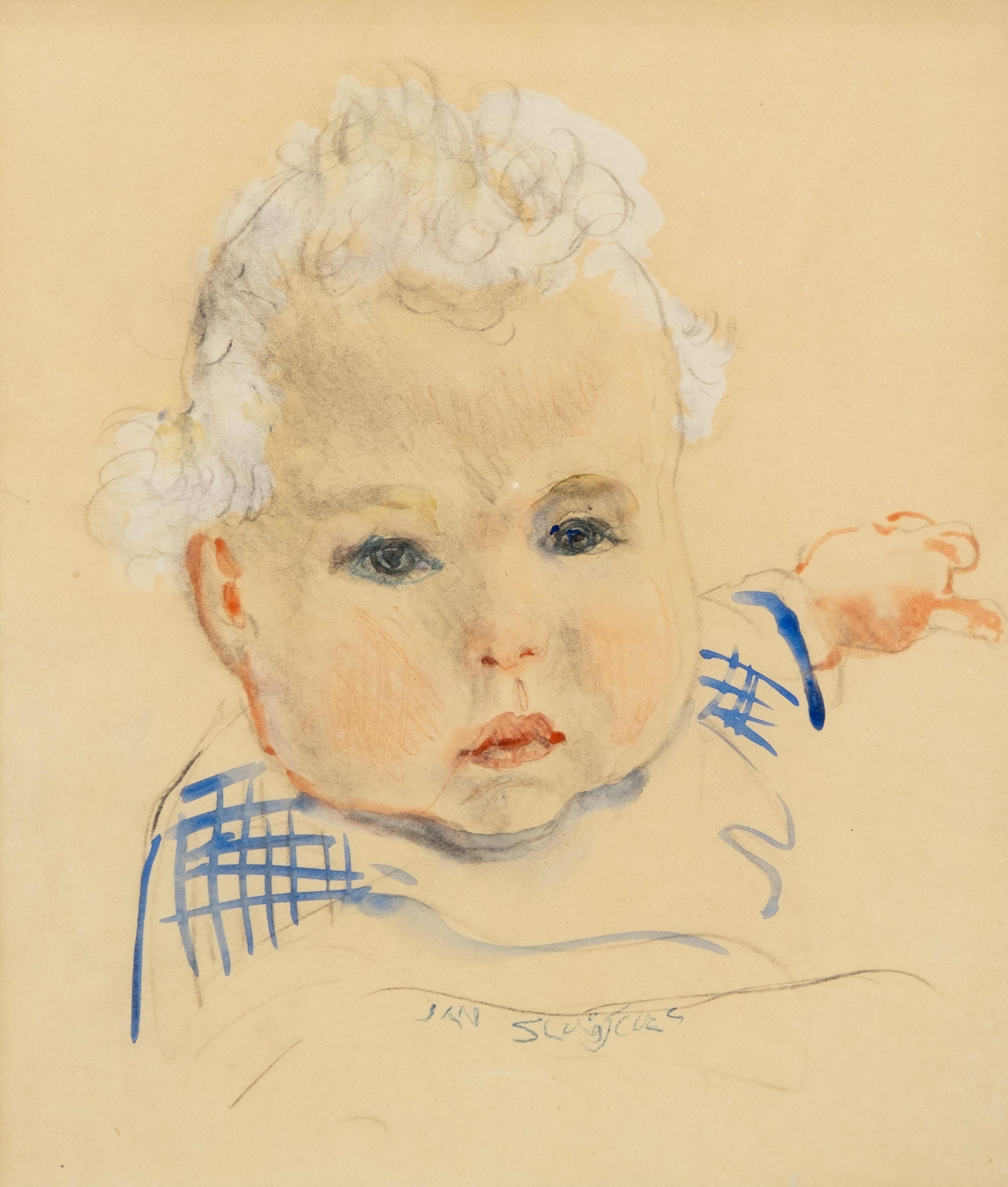 A portrait of a baby boy