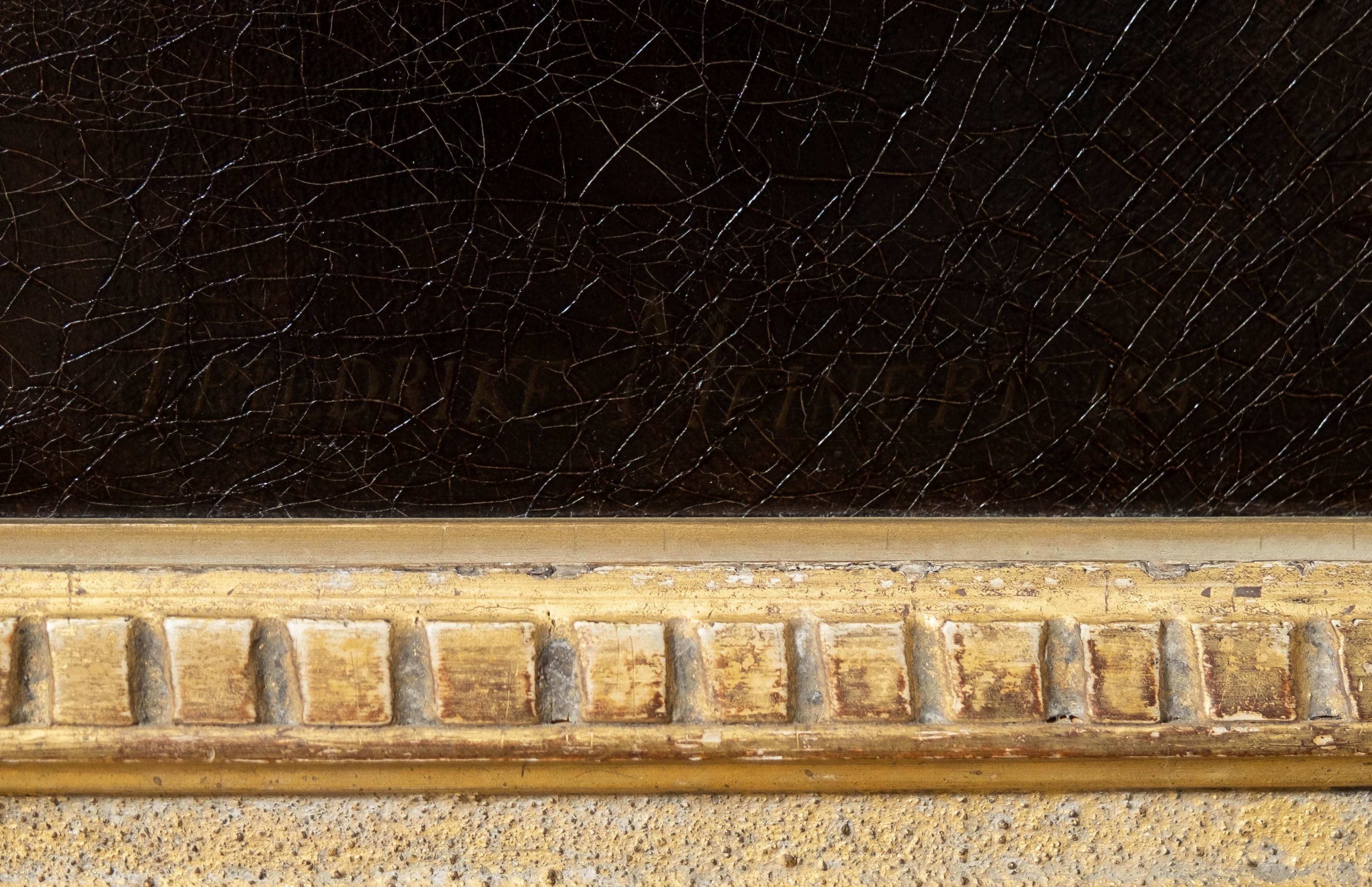 Artwork by Friedrike Meinert, A still life with grapes, oak leaves, oranges and a dragon fly, Made of oil on canvas