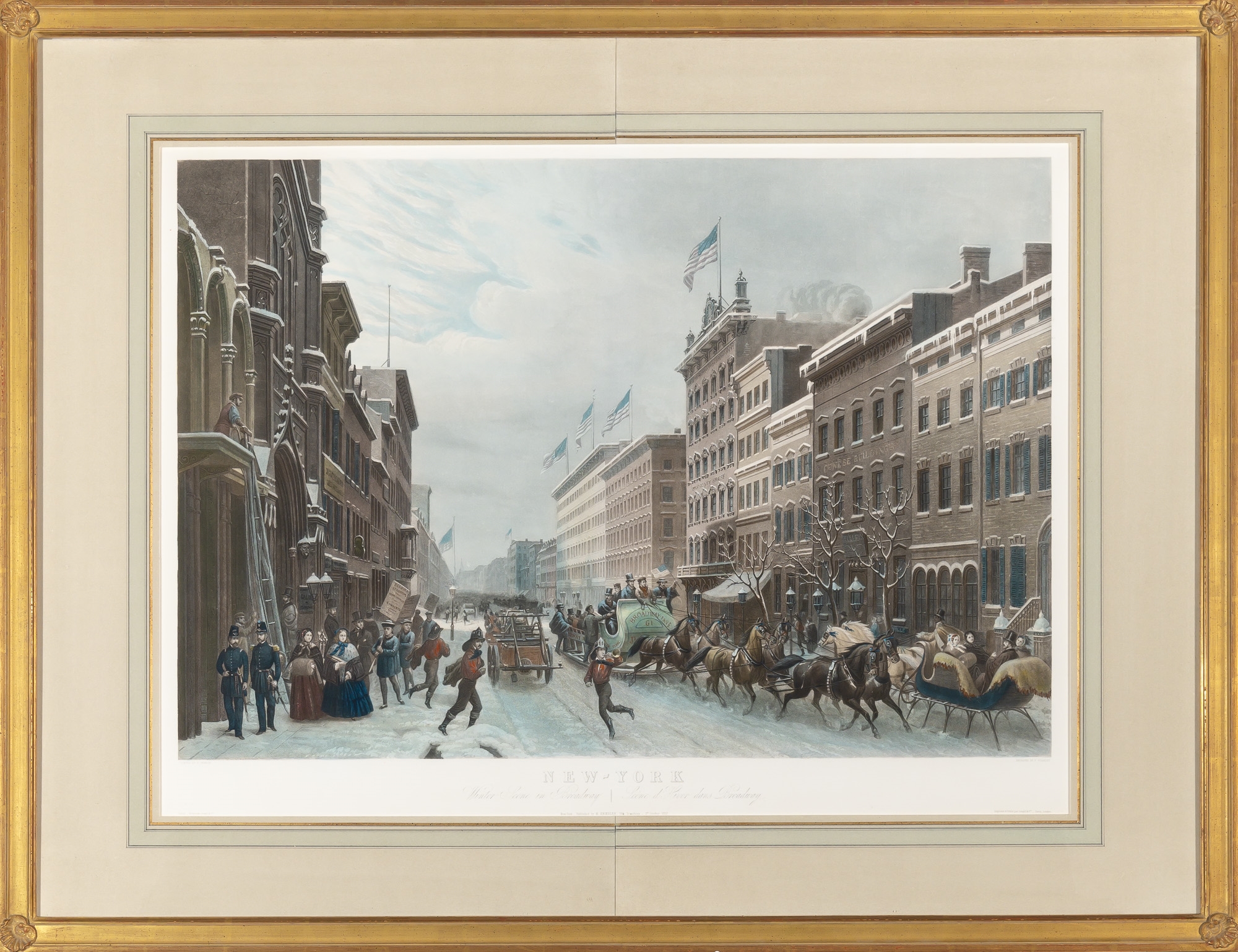 Hippolyte Victor Valentin Sébron | NEW YORK: WINTER SCENE IN BROADWAY ...