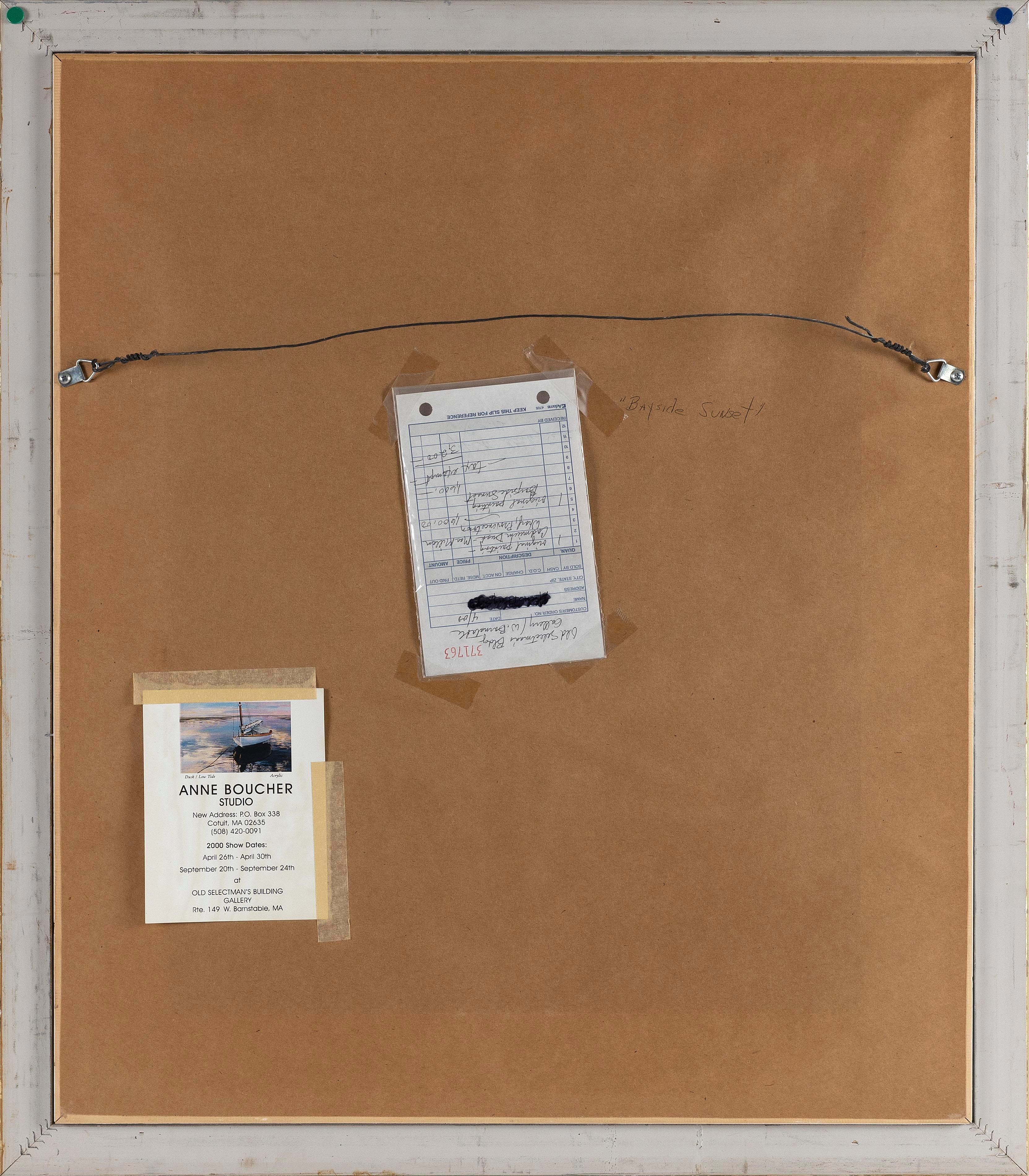 Artwork by Anne Boucher, "Bayside Sunset"., Made of Mixed media on board