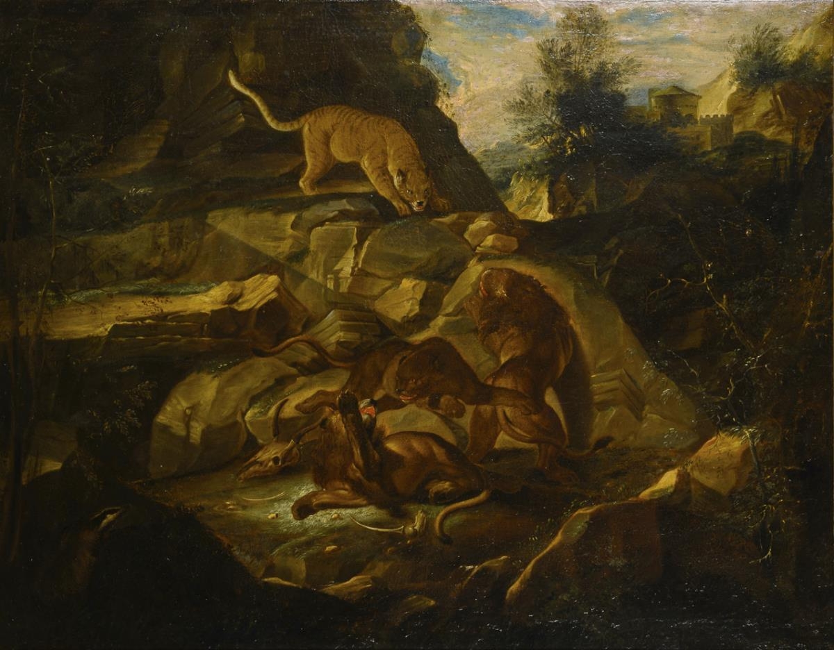 Carl Borromäus Andreas Ruthart | Kampf der Raubkatzen (17) | MutualArt