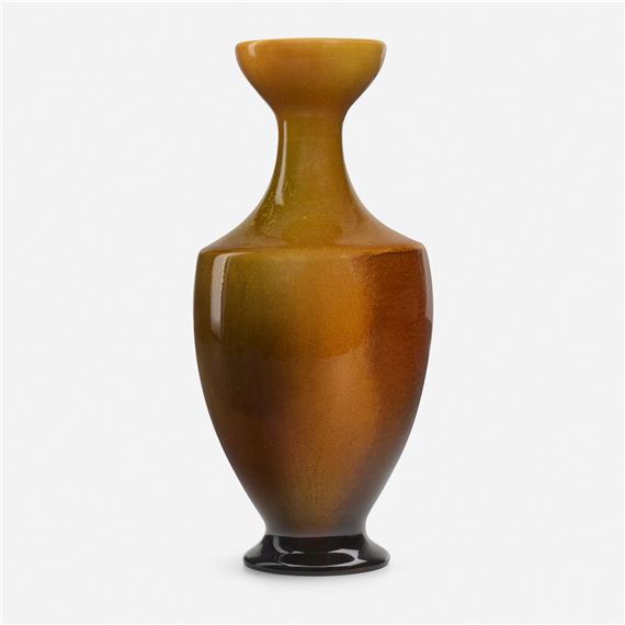 Standard Glaze vase with growling leopard by Robert Bruce Horsfall, 1893