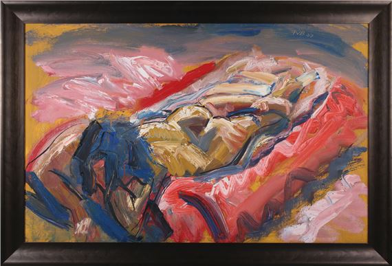 Reclining Female Nude by Frederick Bromfield