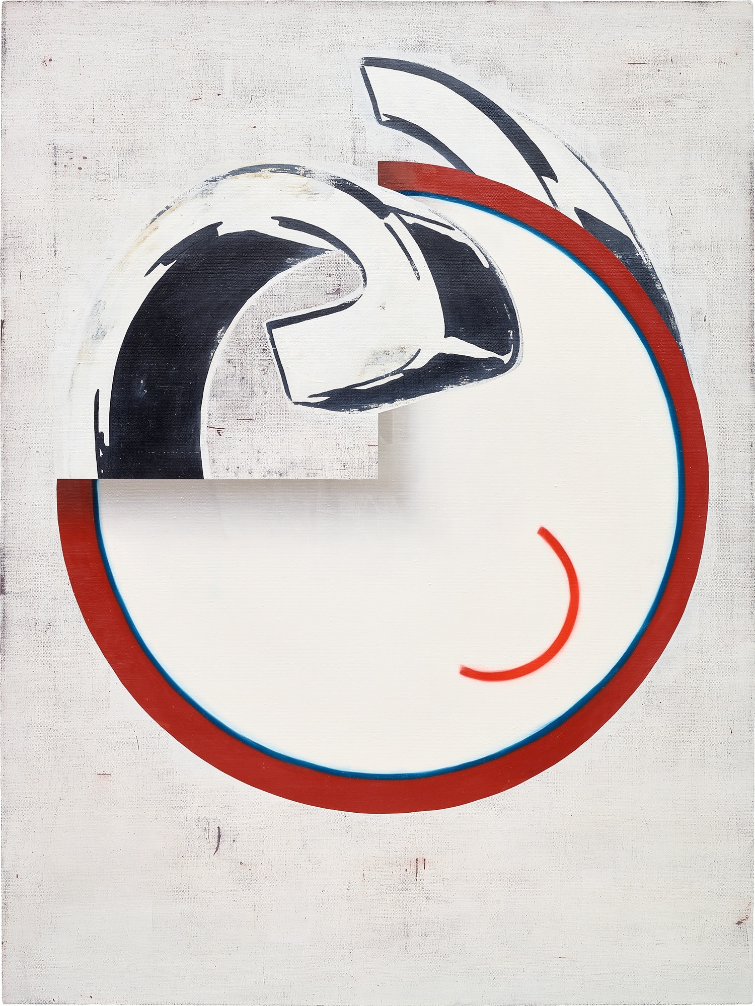 Artwork by Anne Neukamp, Curl, Made of oil, tempera and acrylic on linen