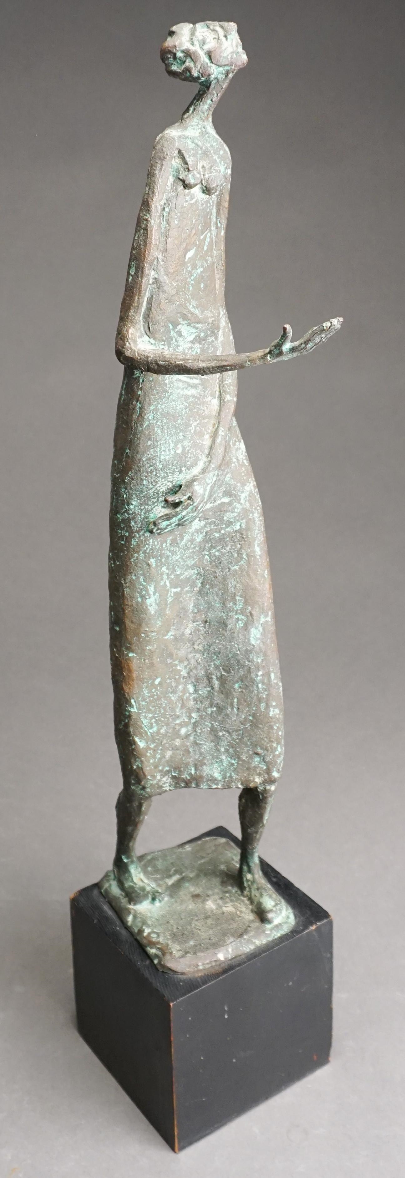 Artwork by Harry Geffert, American 20th Century, Made of Bronze Sculpture on Wood Plinth