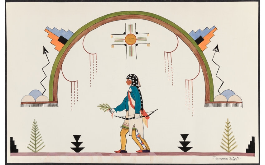 Artwork by Romando Vigil, The Archer, Made of Watercolor on paper