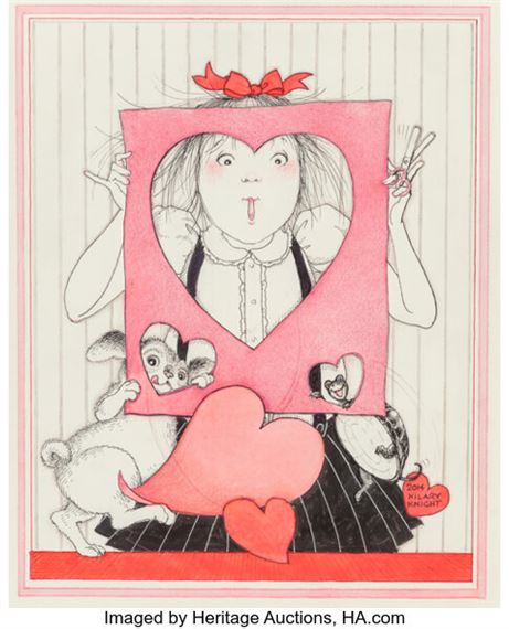Eloise with Valentine, calendar illustration by Hilary Knight, 2014