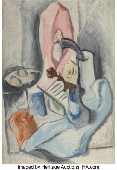 Stuart Davis | Composition with Flowers and Vase (1922) | MutualArt