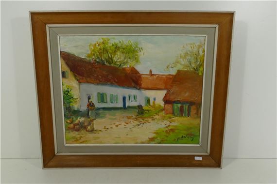 Scène de ferme by Ernest Betigny