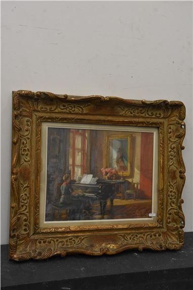 Ma nièce au piano by Nestor Cambier