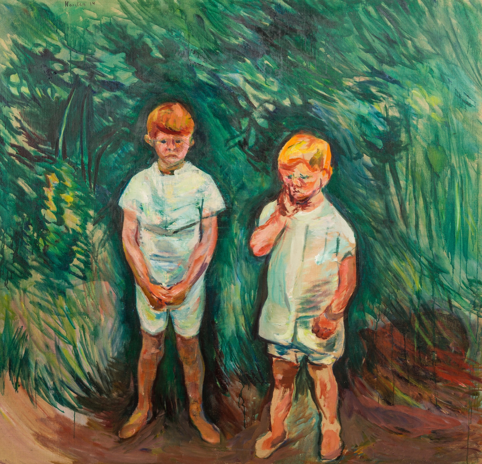 To små gutter by Ludvig Peter Karsten, 1914