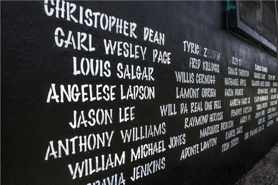 Chire "VantaBlack" Regans: Say Their Names - A Public Art Memorial Project - Bakehouse Art Complex