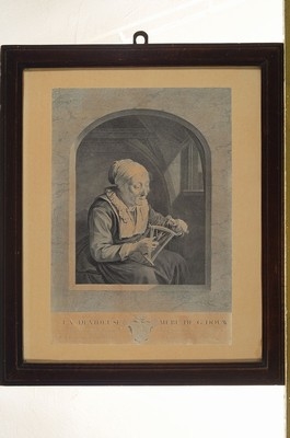 Artwork by Johann Georg Wille, Mére de G. Douw/La Liseuse#", Made of Engraving