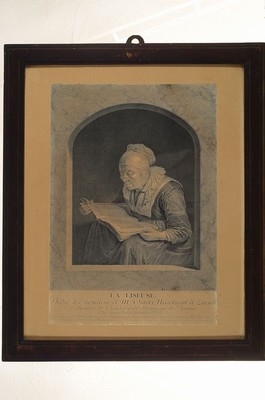 Artwork by Johann Georg Wille, Mére de G. Douw/La Liseuse#", Made of Engraving