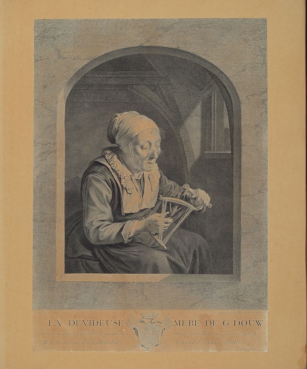 Artwork by Johann Georg Wille, Mére de G. Douw/La Liseuse#", Made of Engraving