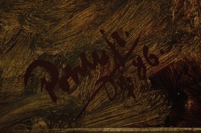 Artwork by Hermann Emil Pohle, antique feast under trees on the shore of a lake, Made of oil/canvas