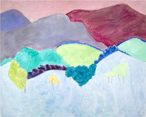 Hills and Fields by Sally Avery, Painted in 1988