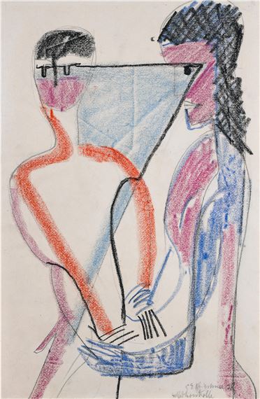 Selbstkontrolle by Ernst Ludwig Kirchner, Executed in 1928