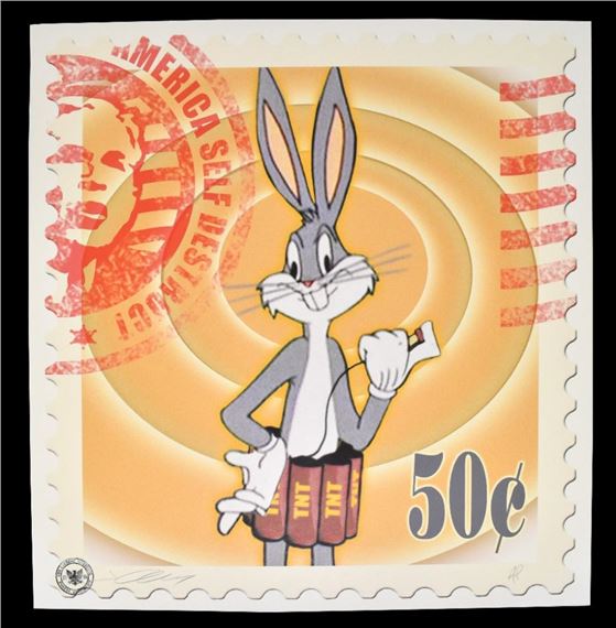 Jimmy Cauty Bugs Bunny with TNT MutualArt