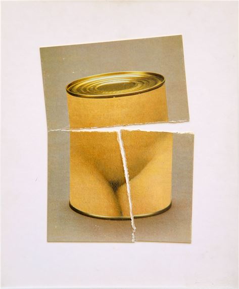 Scatola spezzata con pube by Jiří Kolář, 1981