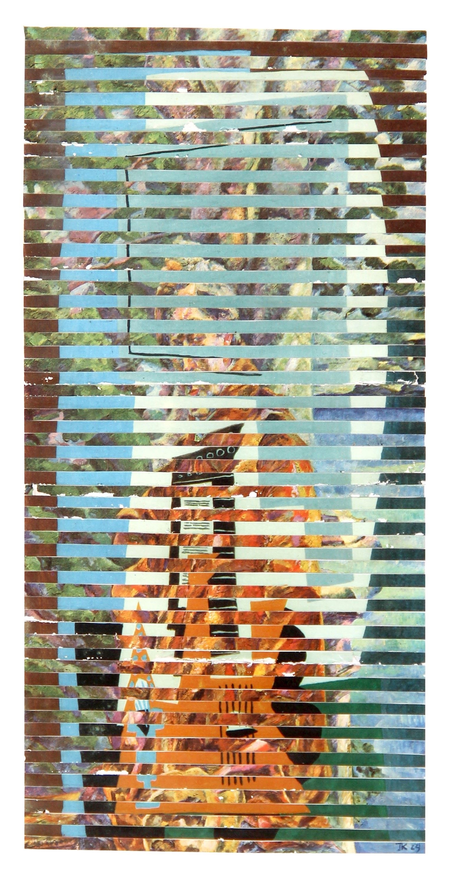 Artwork by Jiří Kolář, Untitled, Made of collage on cardboard