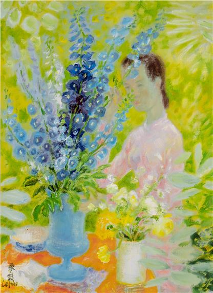 La Femme en Robe Rose by Lê Phổ, 1976