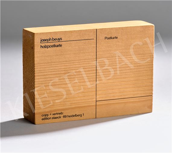 Holzpostkarte by Joseph Beuys, 1974