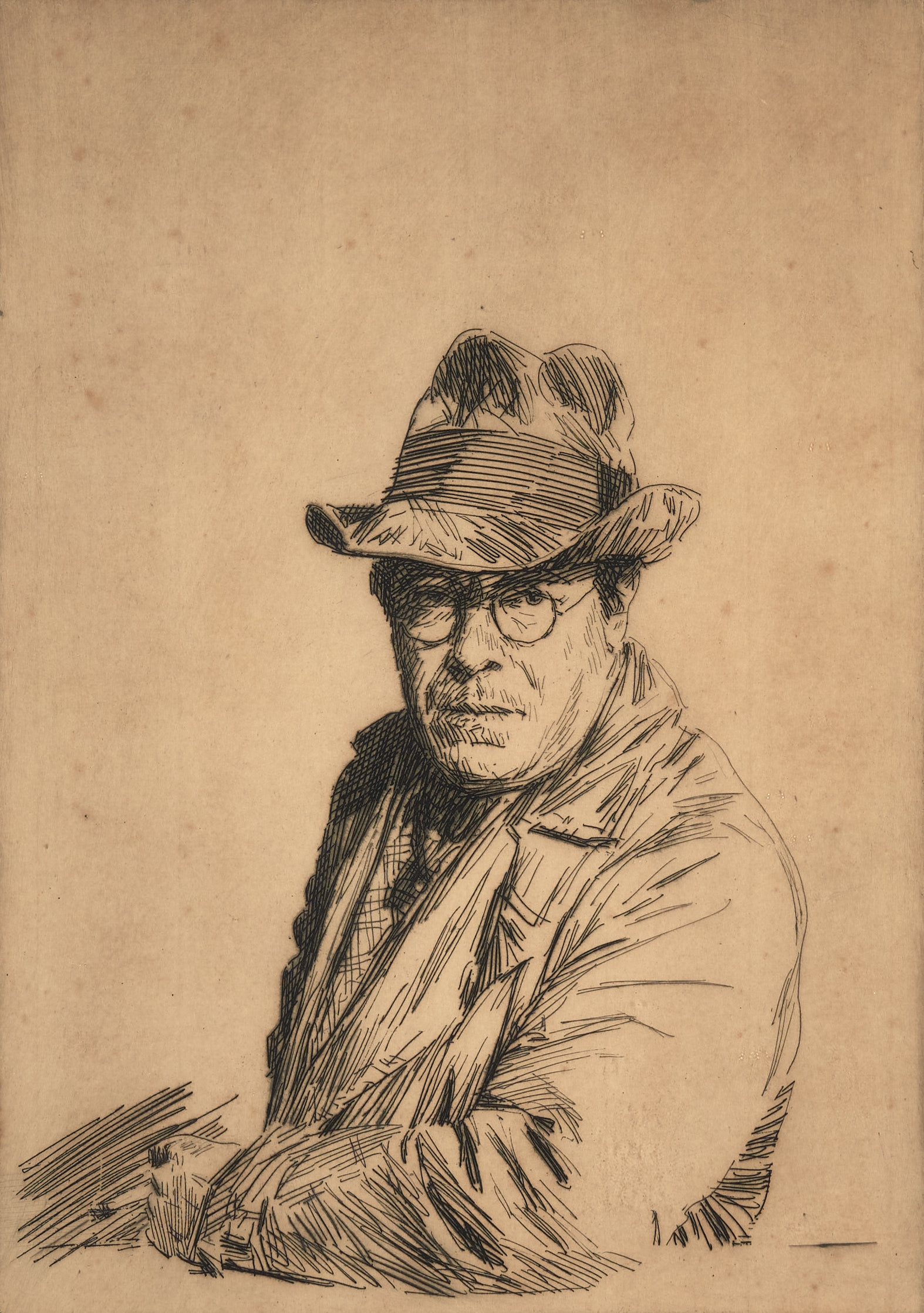 Joseph Simpson | Man in an Old Hat | MutualArt