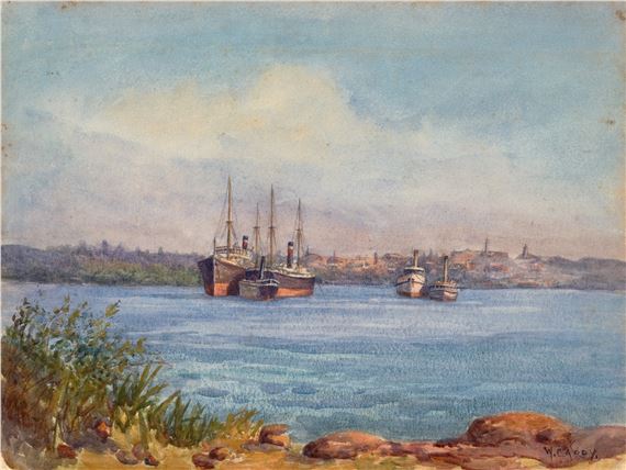 Ships in the Harbour by Winifred Caddy