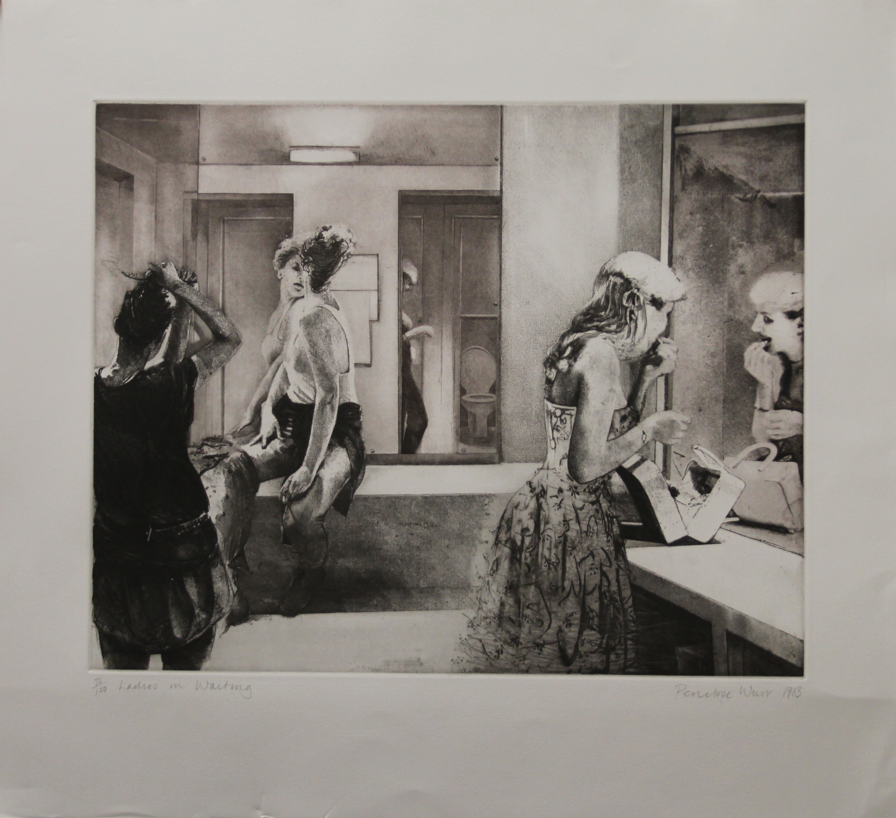Artwork by Penelope Wurr, Ladies in Waiting, Made of limited edition print