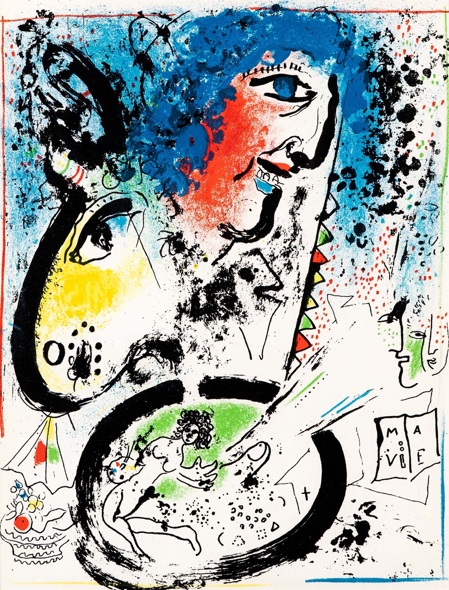 Marc Chagall、AUTO-PORTRAIT AVEC PALETTE
