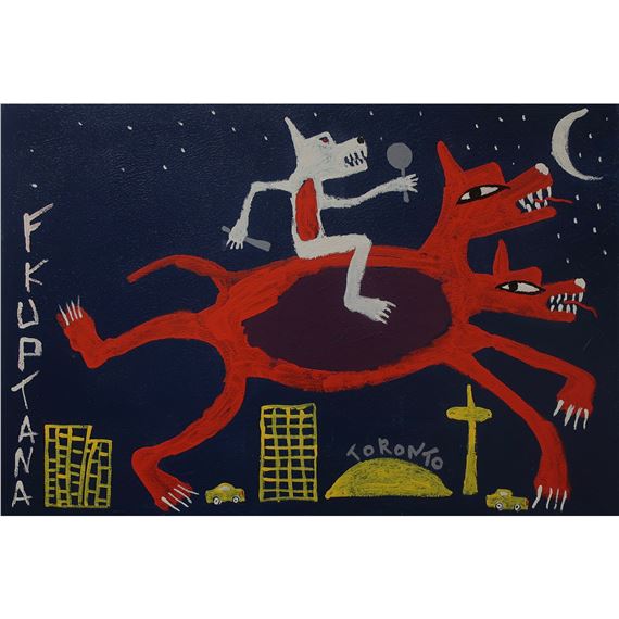 UNTITLED (FLIGHT OVER TORONTO) by Floyd Kuptana