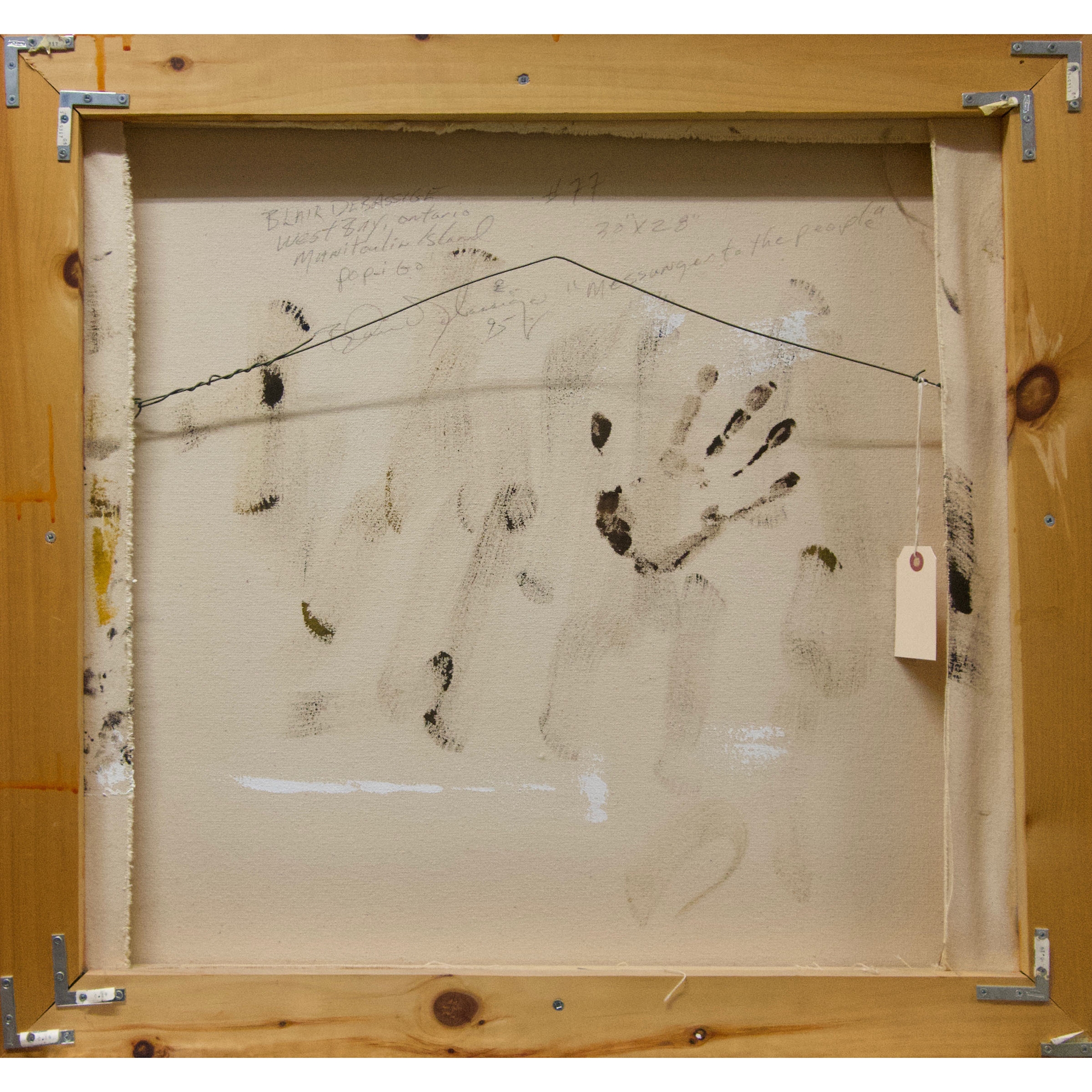 Artwork by Blair Debassige, MESSENGER TO THE PEOPLE, Made of ACRYLIC ON CANVAS