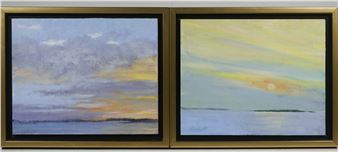"Sky Series 11" and "Sky Series 6" - Linda Low Wolcott
