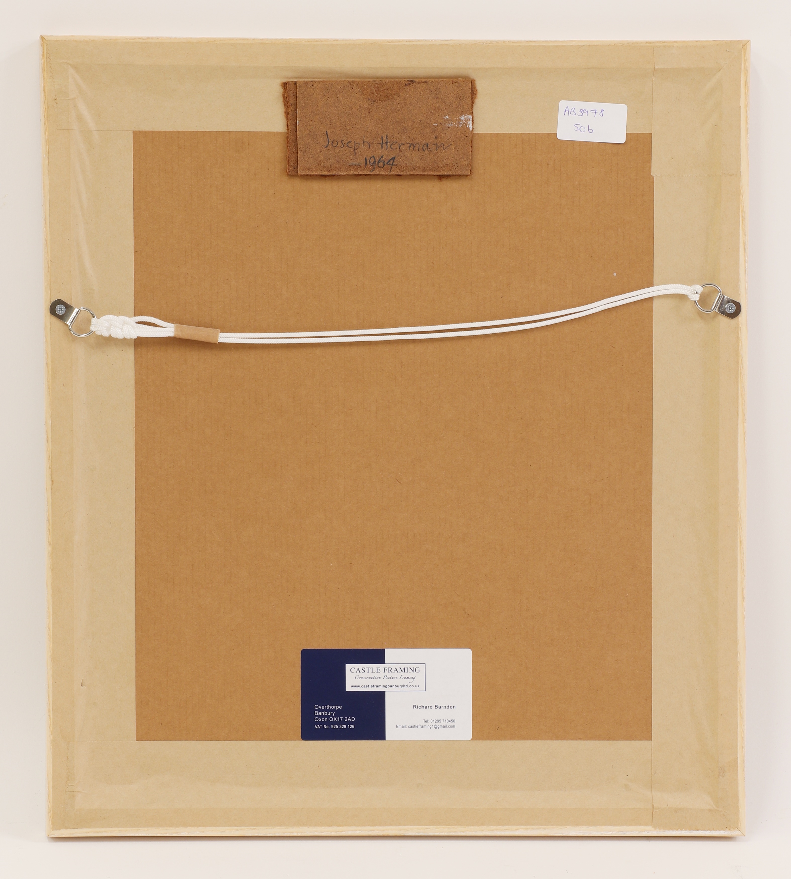 Artwork by Josef Herman, Man and dog, Made of pen and ink and wash