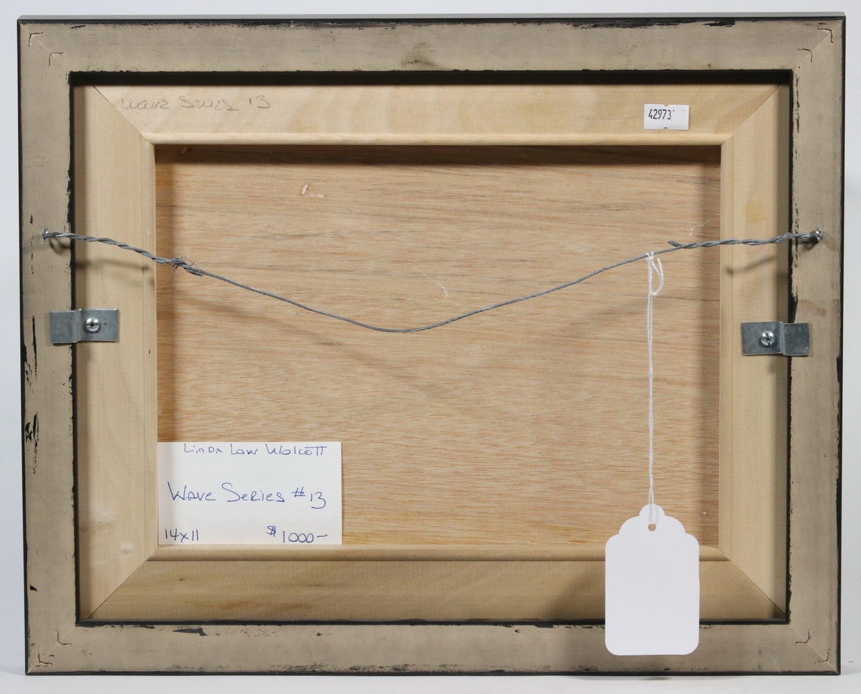 Artwork by Linda Low Wolcott, "Wave Series #13", Made of oil on canvasboard