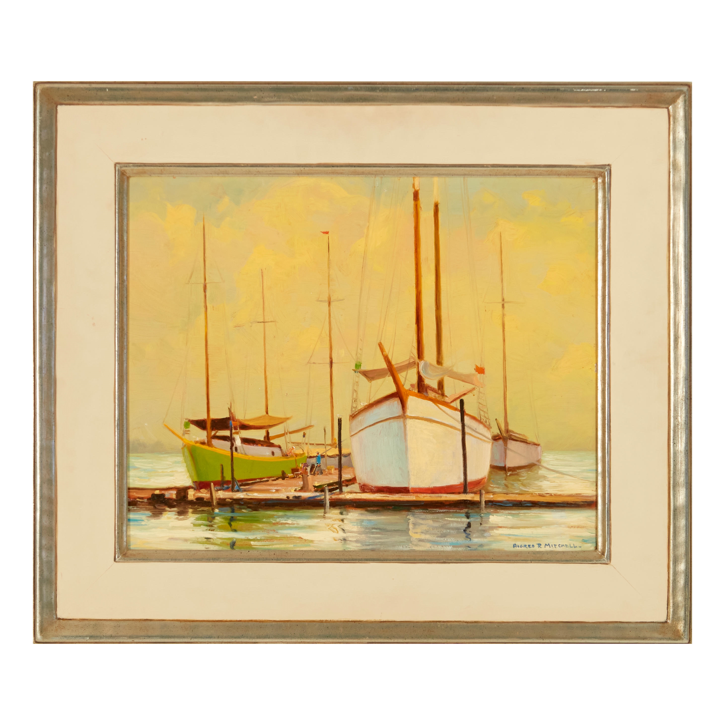 Alfred R. Mitchell | Boats at Harbor | MutualArt