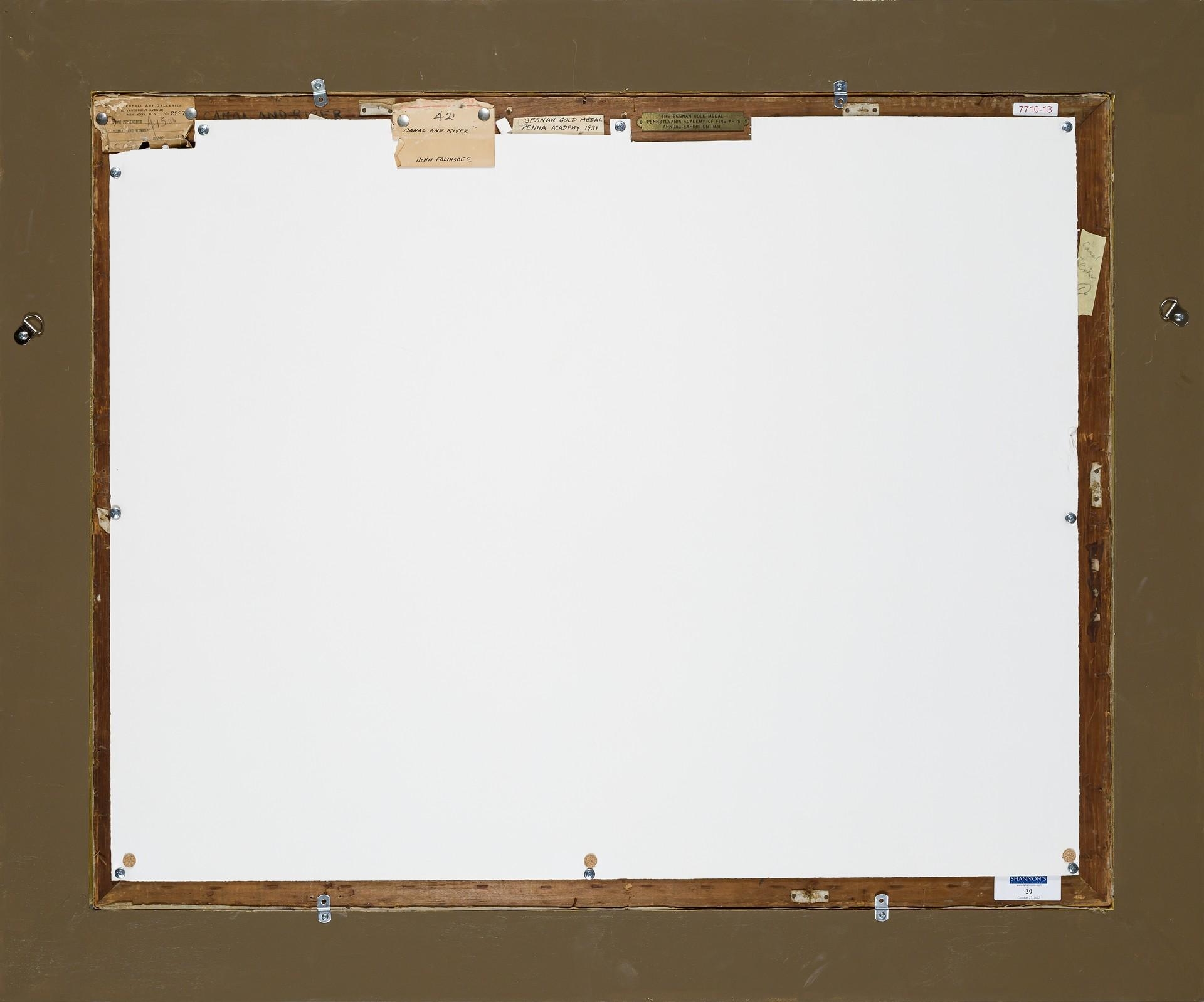 Artwork by John Fulton Folinsbee, "Canal and River", 1930, Made of oil on canvas